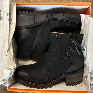 Miz Mooz Leather Heeled Ankle Boots- Maiden